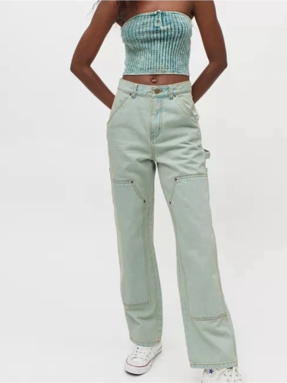 Women’s Mint Tinted Wash Carpenter Jeans